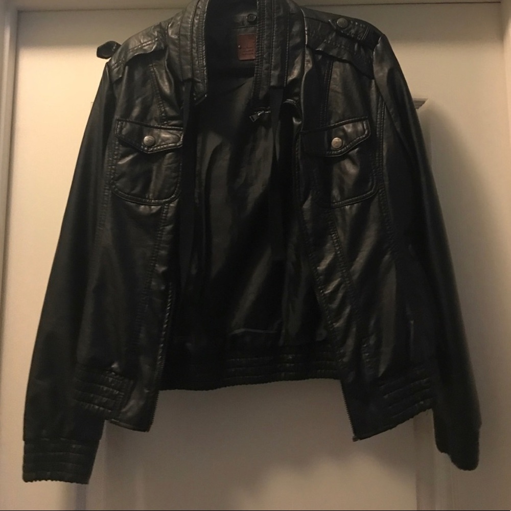 Faux leather jacket